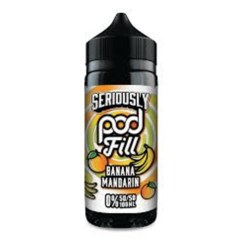 Seriously Pod Fill Banana Mandarin Shortfill E‑Liquid by Doozy Vape – 100ml 50/50 0mg