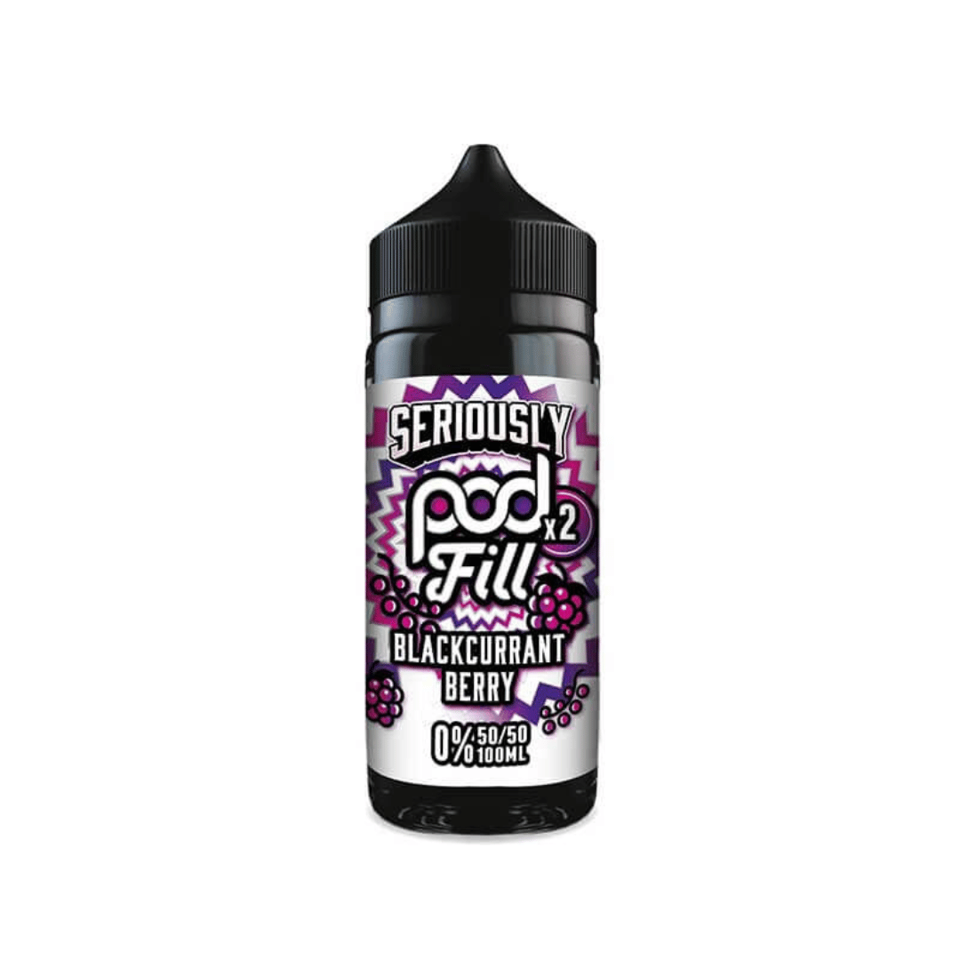 Seriously Pod Fill 2 Blackcurrant Berry Shortfill E‑Liquid by Doozy Vape – 100ml 50/50 0mg