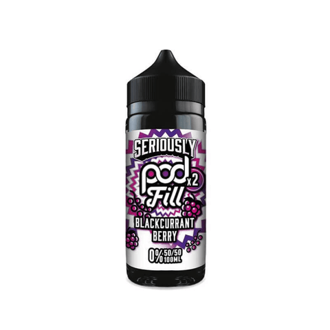 Seriously Pod Fill 2 Blackcurrant Berry Shortfill E‑Liquid by Doozy Vape – 100ml 50/50 0mg