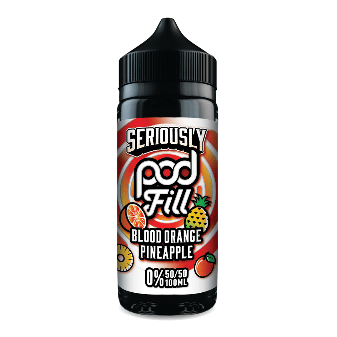 Seriously Pod Fill Blood Orange Pineapple Shortfill E‑Liquid by Doozy Vape – 100ml 50/50 0mg