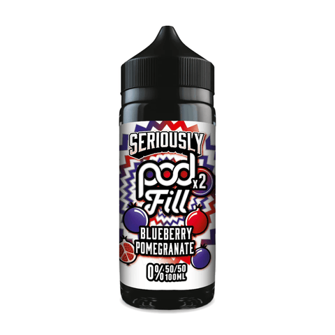 Seriously Pod Fill 2 Blueberry Pomegranate Shortfill E‑Liquid by Doozy Vape – 100ml 50/50 0mg