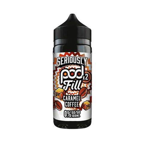 Seriously Pod Fill 2 Caramel Coffee Shortfill E‑Liquid by Doozy Vape – 100ml 50/50 0mg