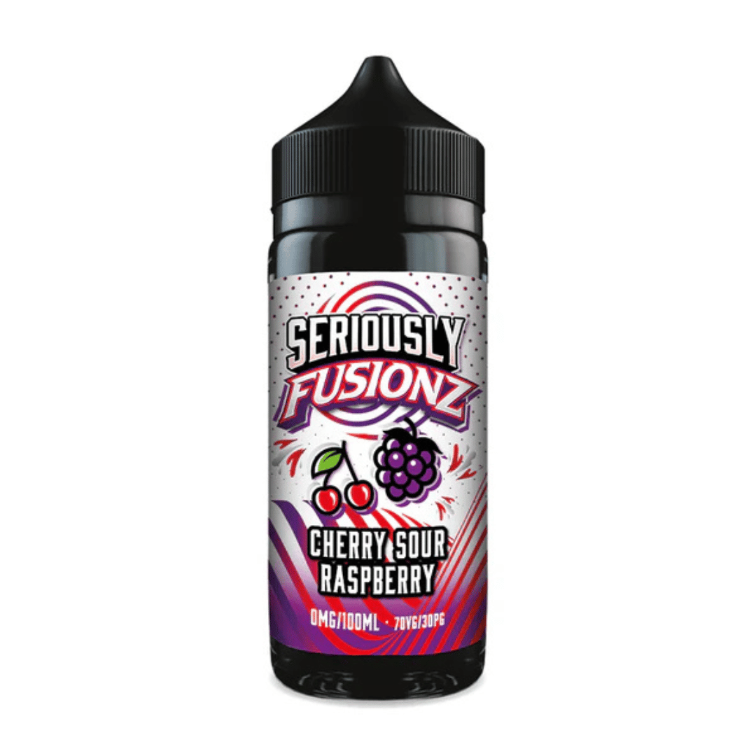 Seriously Fusionz Cherry Sour Raspberry Shortfill E‑Liquid by Doozy Vape – 100ml 70/30 0mg
