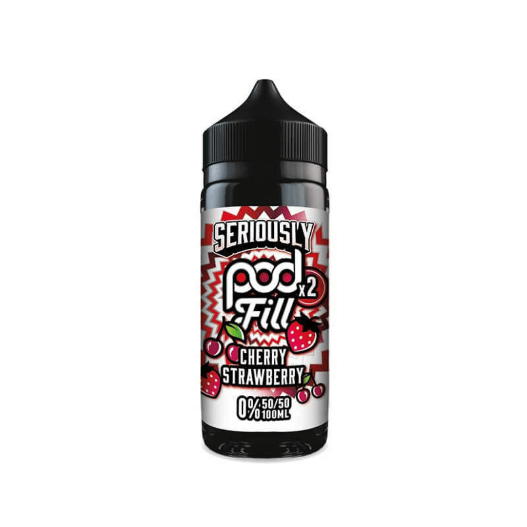 Seriously Pod Fill 2 Cherry Strawberry Shortfill E‑Liquid by Doozy Vape – 100ml 50/50 0mg