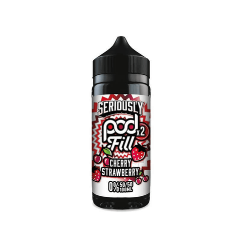 Seriously Pod Fill 2 Cherry Strawberry Shortfill E‑Liquid by Doozy Vape – 100ml 50/50 0mg