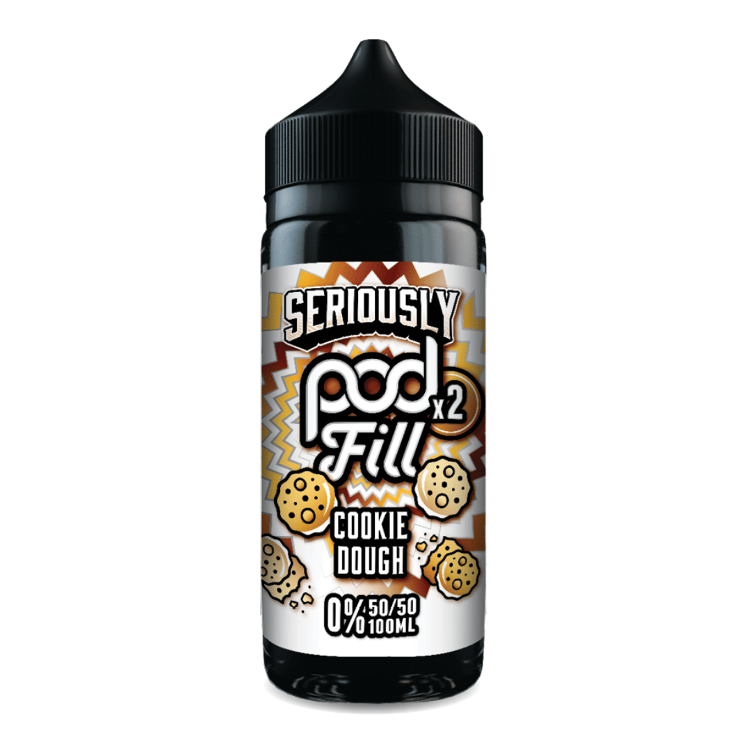 Seriously Pod Fill 2 Cookie Dough Shortfill E‑Liquid by Doozy Vape – 100ml 50/50 0mg