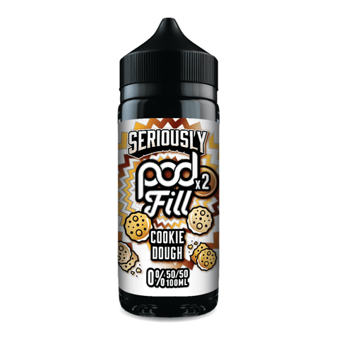 Seriously Pod Fill 2 Cookie Dough Shortfill E‑Liquid by Doozy Vape – 100ml 50/50 0mg