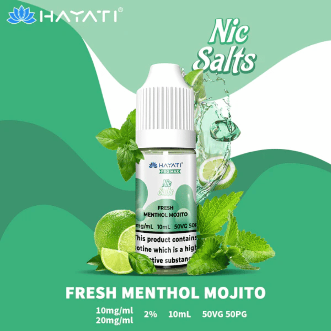Hayati Pro Max Fresh Menthol Mojito Nic Salt E-Liquid (10ml)