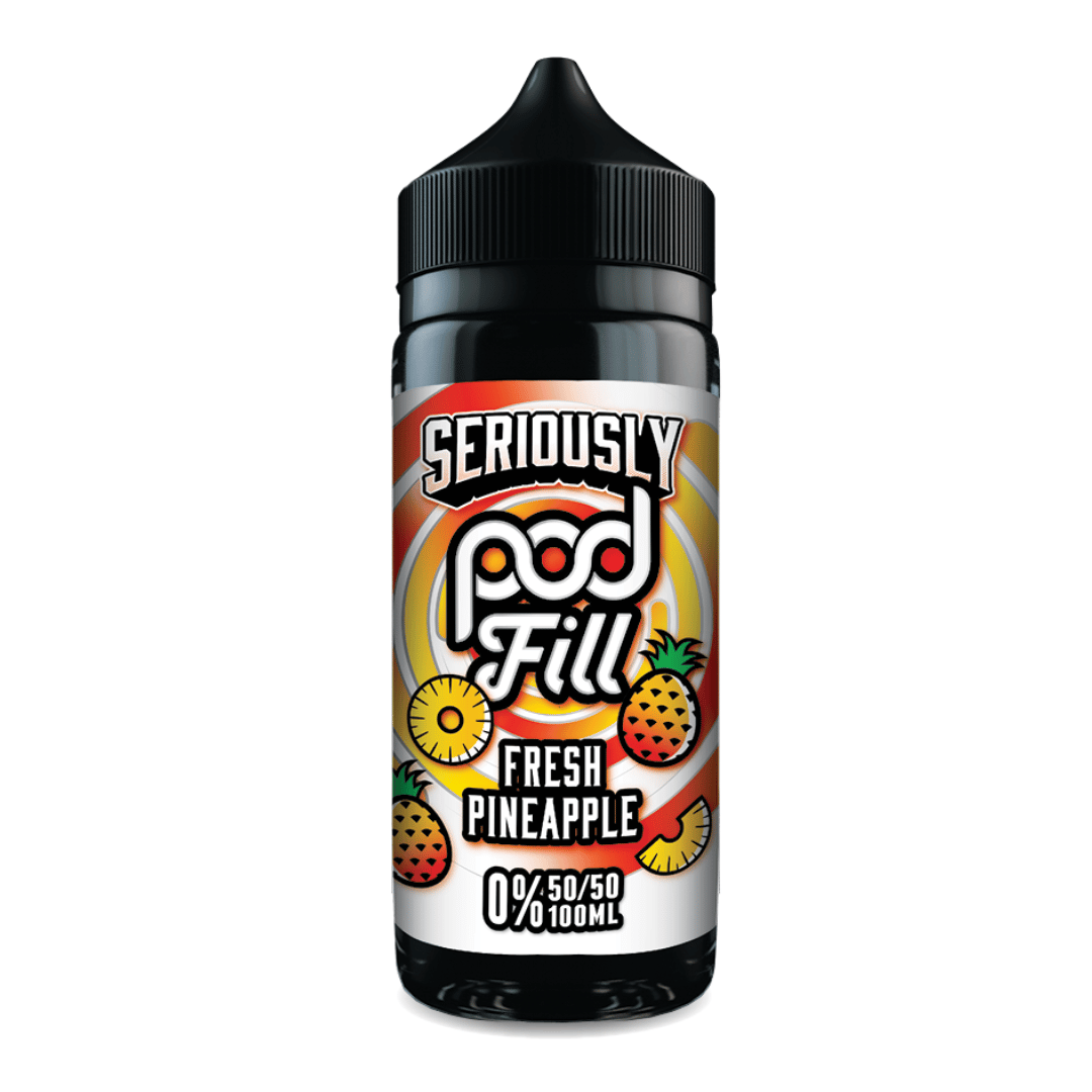 Seriously Pod Fill Fresh Pineapple Shortfill E‑Liquid by Doozy Vape – 100ml 50/50 0mg