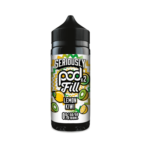Seriously Pod Fill 2 Lemon Kiwi Shortfill E‑Liquid by Doozy Vape – 100ml 50/50 0mg