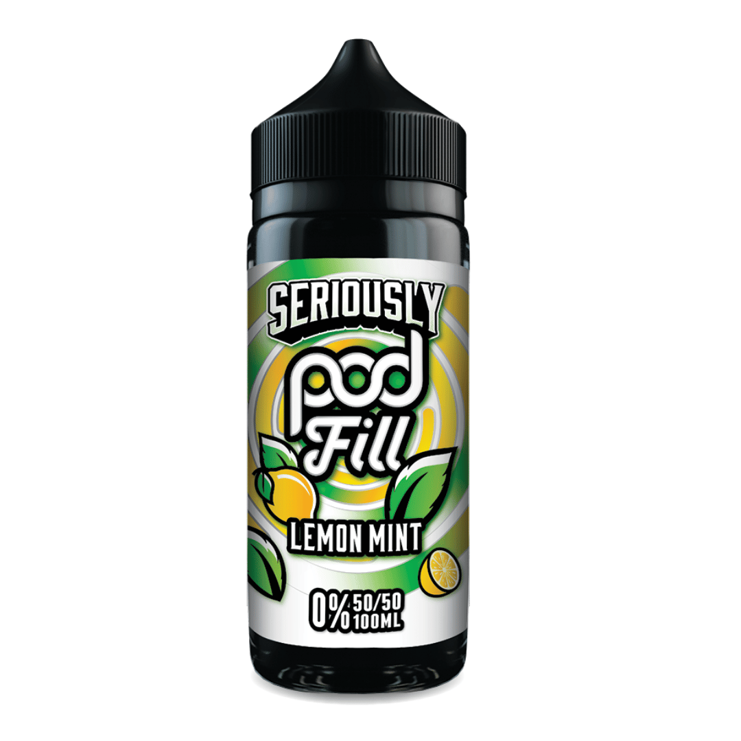 Seriously Pod Fill Lemon Mint Shortfill E‑Liquid by Doozy Vape – 100ml 50/50 0mg