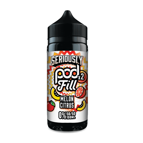 Seriously Pod Fill 2 Melon Citrus Shortfill E‑Liquid by Doozy Vape – 100ml 50/50 0mg