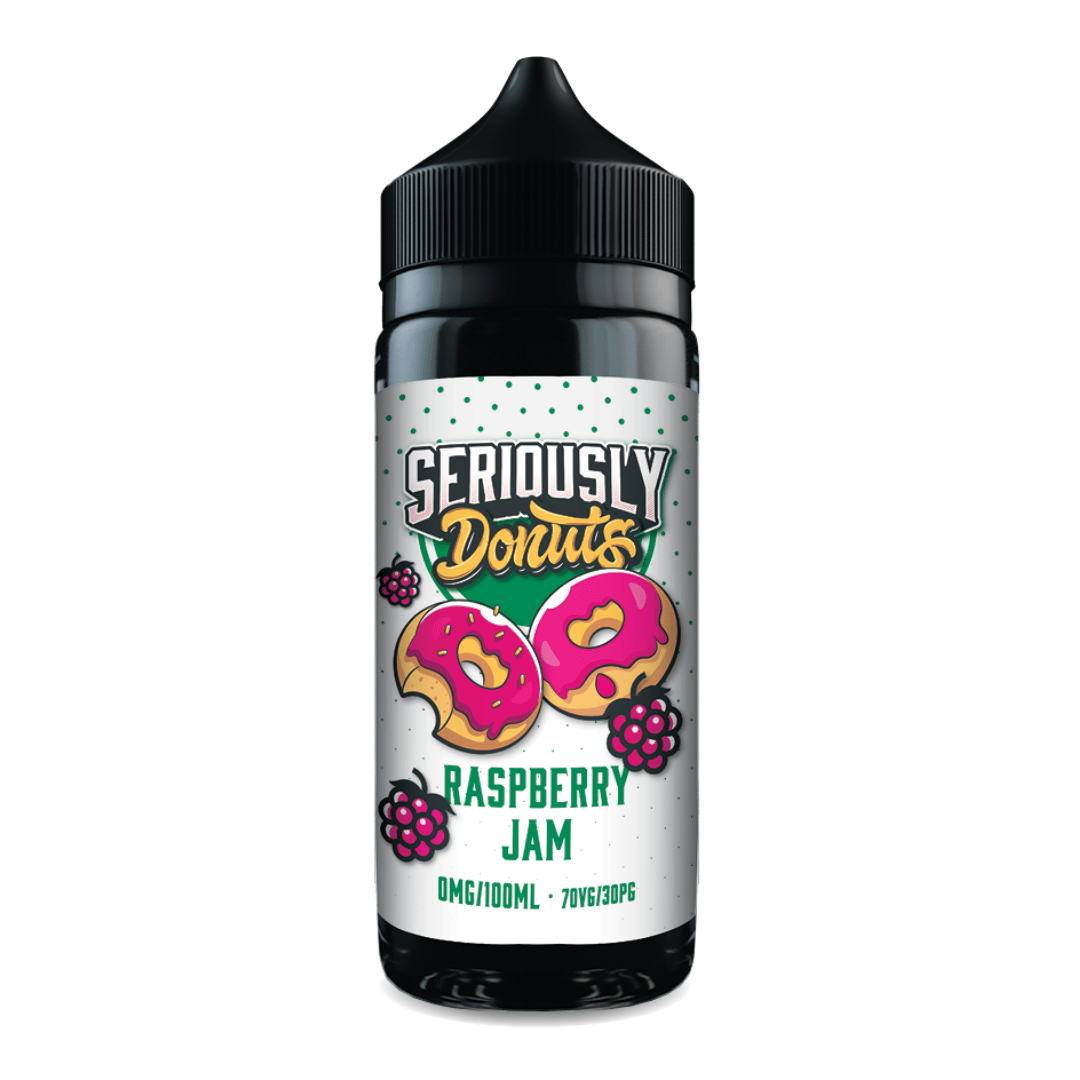 Seriously Donuts Raspberry Jam Shortfill E-Liquid by Doozy Vape - 100ml 70/30 0mg