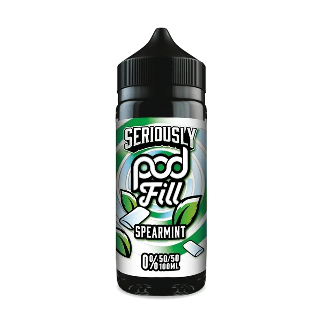 Seriously Pod Fill Spearmint Shortfill E‑Liquid by Doozy Vape – 100ml 50/50 0mg