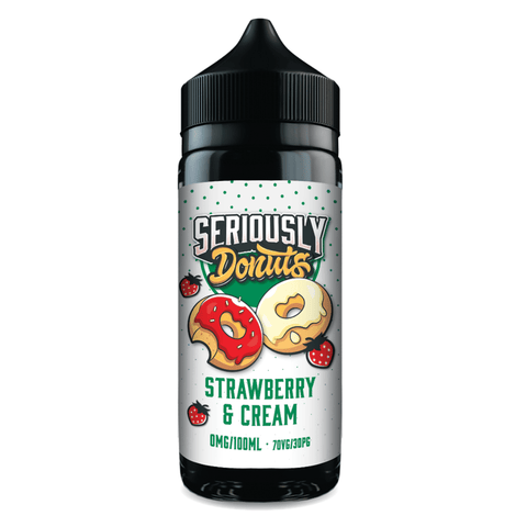 Seriously Donuts Strawberry & Cream Shortfill E-Liquid by Doozy Vape - 100ml 70/30 0mg