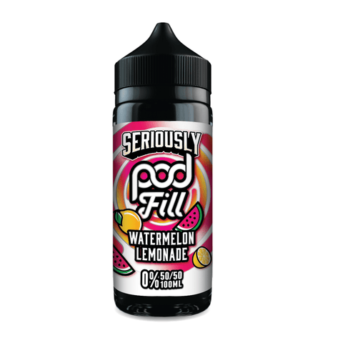 Seriously Pod Fill Watermelon Lemonade Shortfill E‑Liquid by Doozy Vape – 100ml 50/50 0mg
