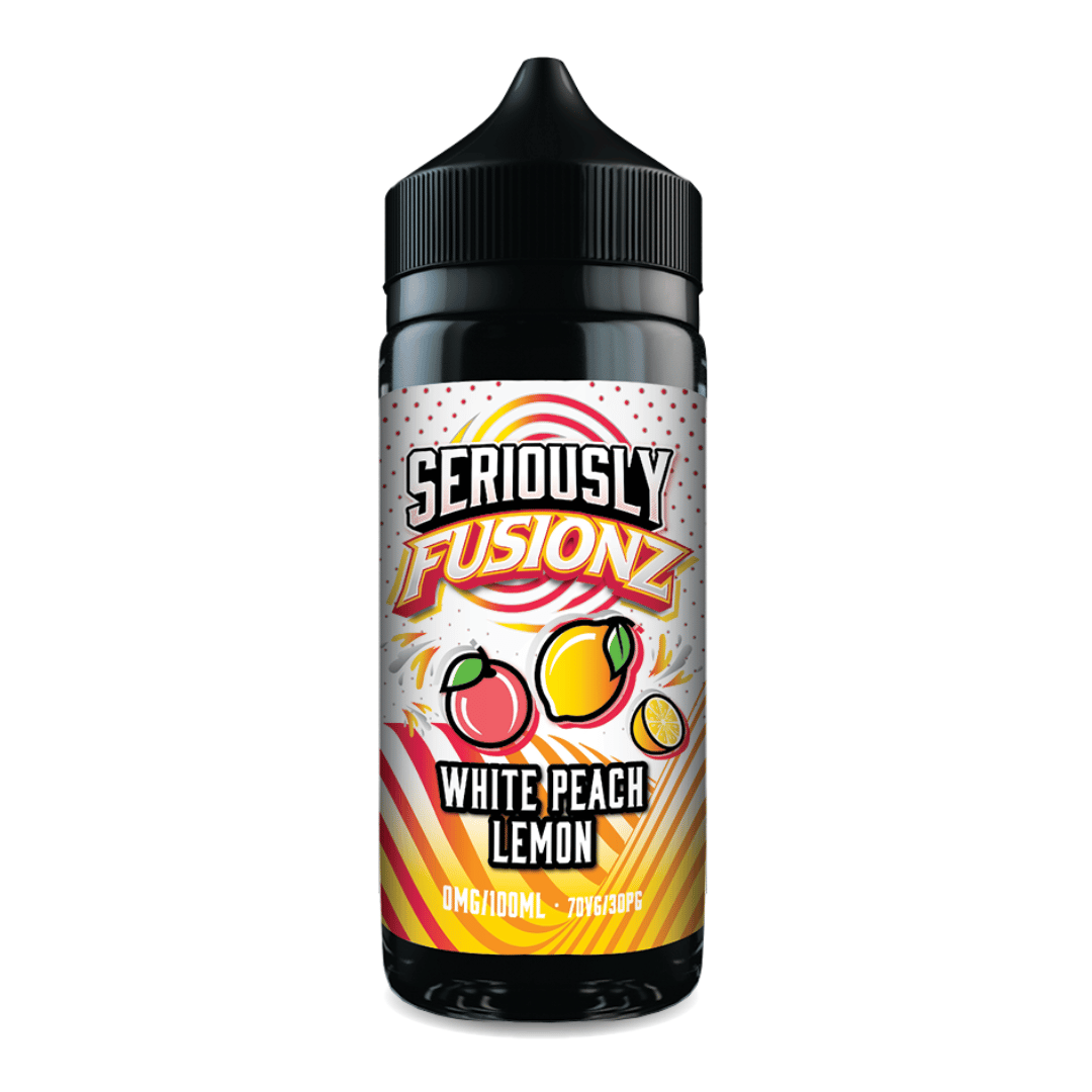 Seriously Fusionz White Peach Lemon Shortfill E‑Liquid by Doozy Vape – 100ml 70/30 0mg