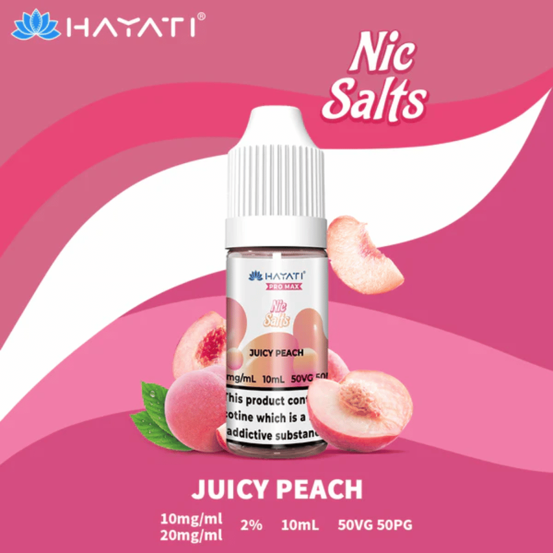 Hayati Pro Max Juicy Peach Nic Salt E-Liquid - 10mg (10ml)