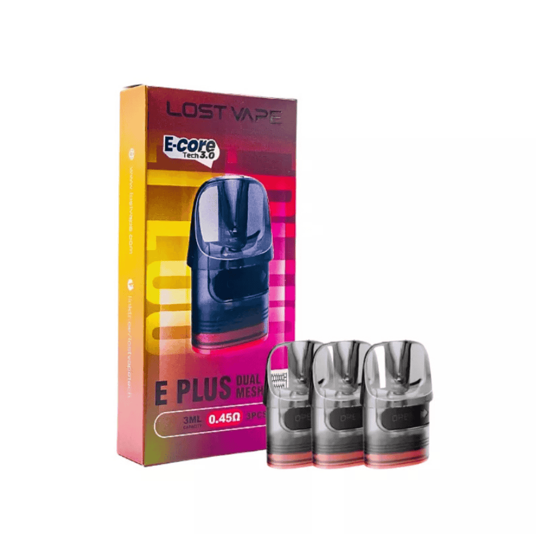 Lost Vape E Plus Dual Mesh Refillable Pods 0.45Ω/0.60Ω (3 Pack)